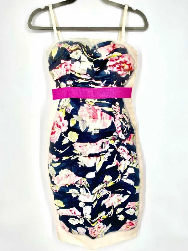 D&G Women's Navy/Pink sheath Floral Size 36/0 Dress Zara floral dresses