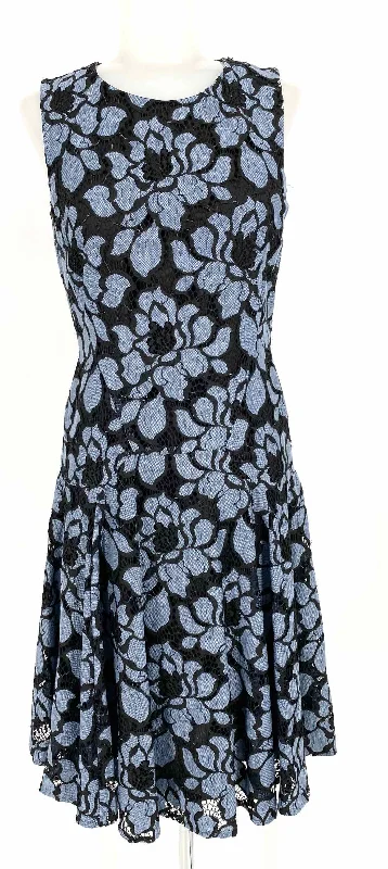 Tommy Hilfiger Women's Navy/Black Lace Floral Business Casual Size 2 Dress Office floral dresses