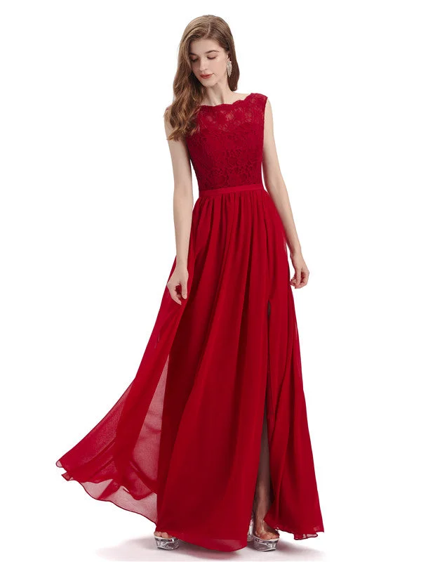 A-line Cheap Top Lace Floor-Length Bridesmaid Dresses Lace Dress Trend