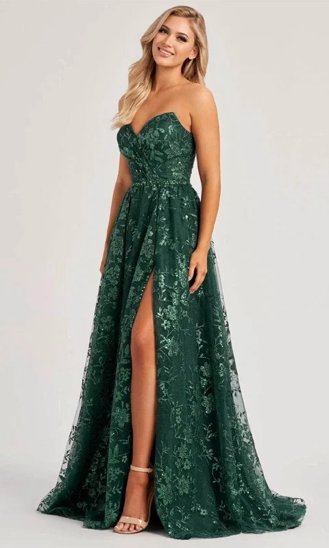 Colette By Daphne CL8260 - Lace Up A-Line Prom Gown Elegant Lace Dress