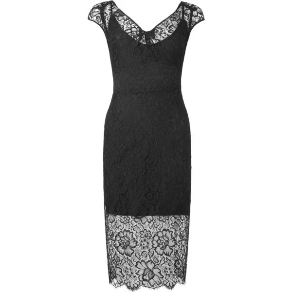 Other LK Bennett Black Ribbon Lace Dress Lace Fit-and-Flare