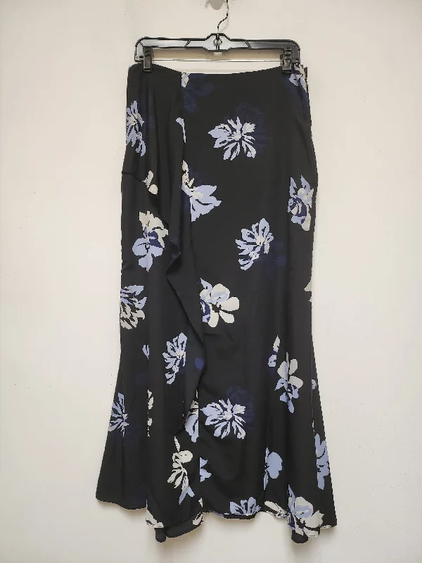 Skirt Maxi By Banana Republic In Black & Blue, Size: 6 Elegant Maxi Look