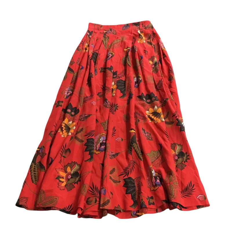 Skirt Maxi By Ellen Tracy In Red, Size: 4 Flowy Maxi Skirt