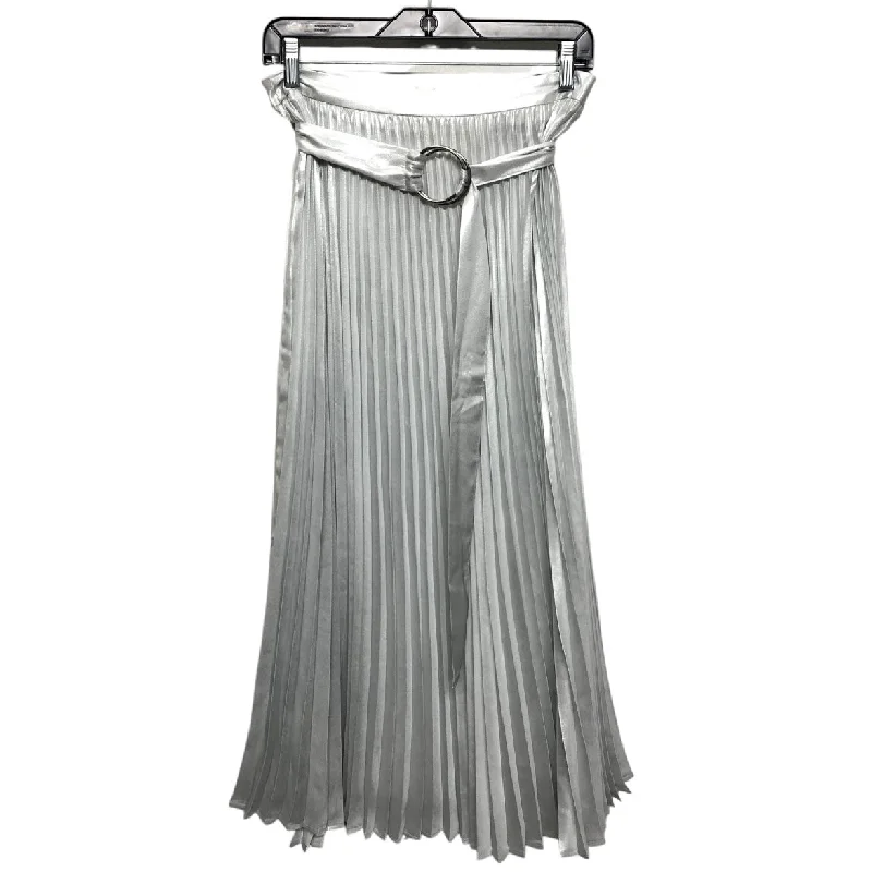 Skirt Maxi By Express In Silver, Size: M High-Waist Maxi Skirt