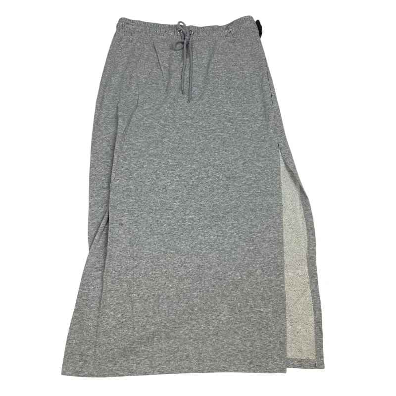 Skirt Maxi By Forever 21 In Grey, Size: L Pleated A-line Skirt