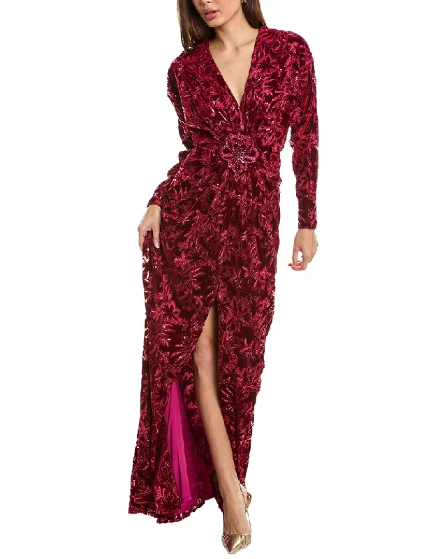 Tadashi Shoji Sequin Gown Off-shoulder Sequin Dress