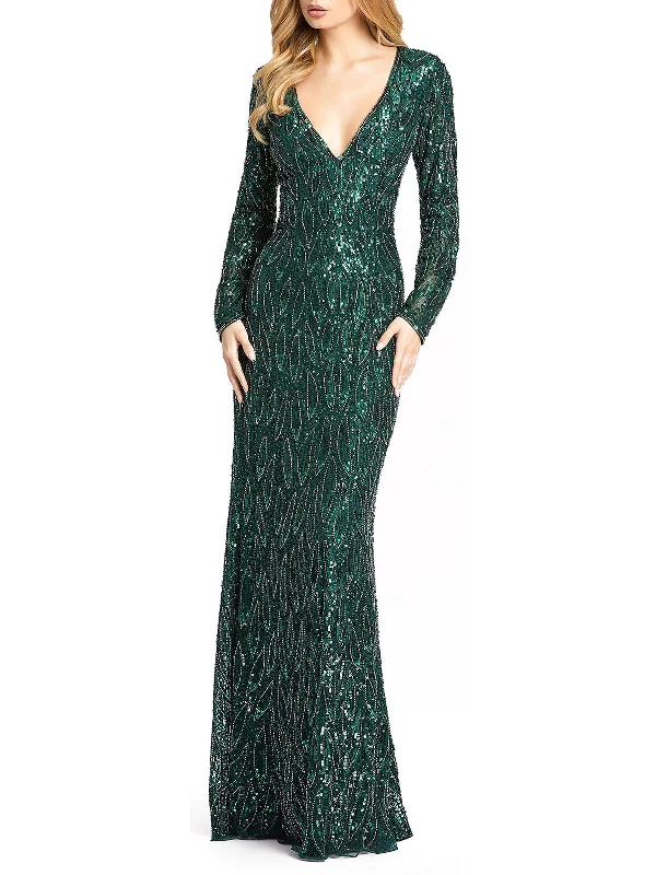 Womens Sequin Embellished Evening Dress Sequin Dress Fit