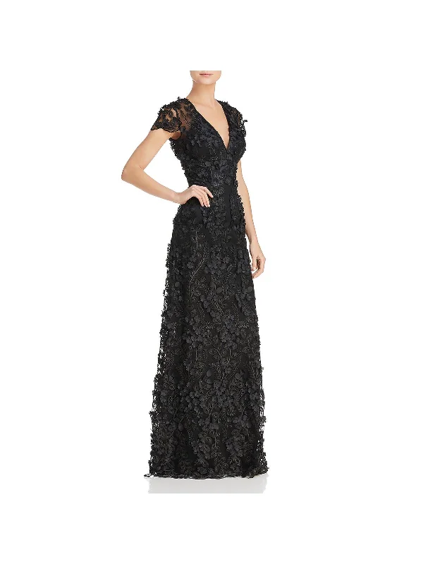 Womens Sequined V-Neck Formal Dress Sexy Sequin Gown