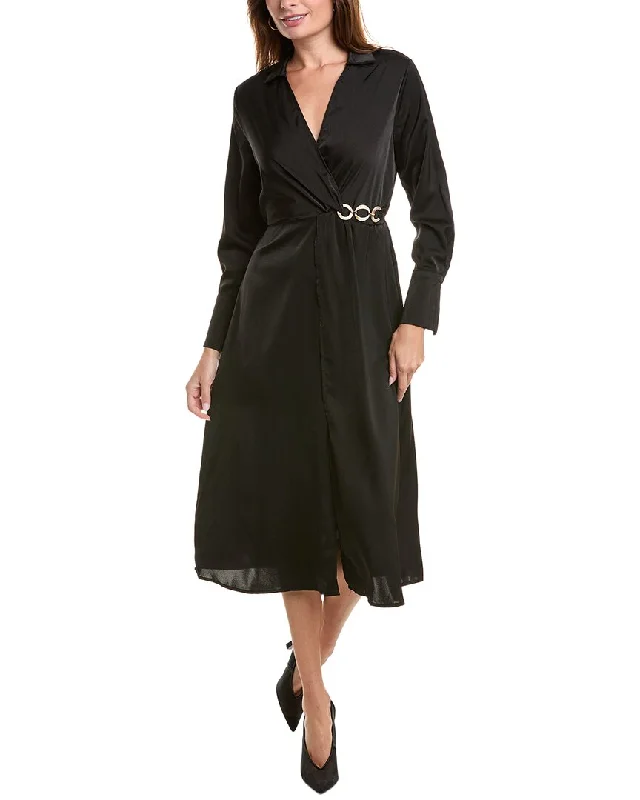 ANNA KAY Shirtdress Ruffled Shirt Dress