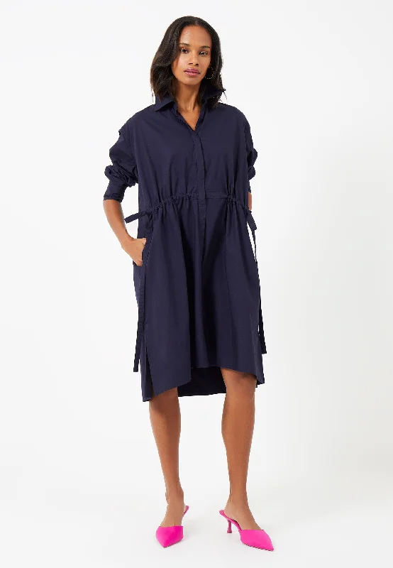 Rhodes Poplin Shirt Dress Flared Shirt Dress