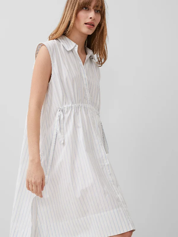 Rhodes Poplin Stripe Shirt Dress Office Shirt Dress