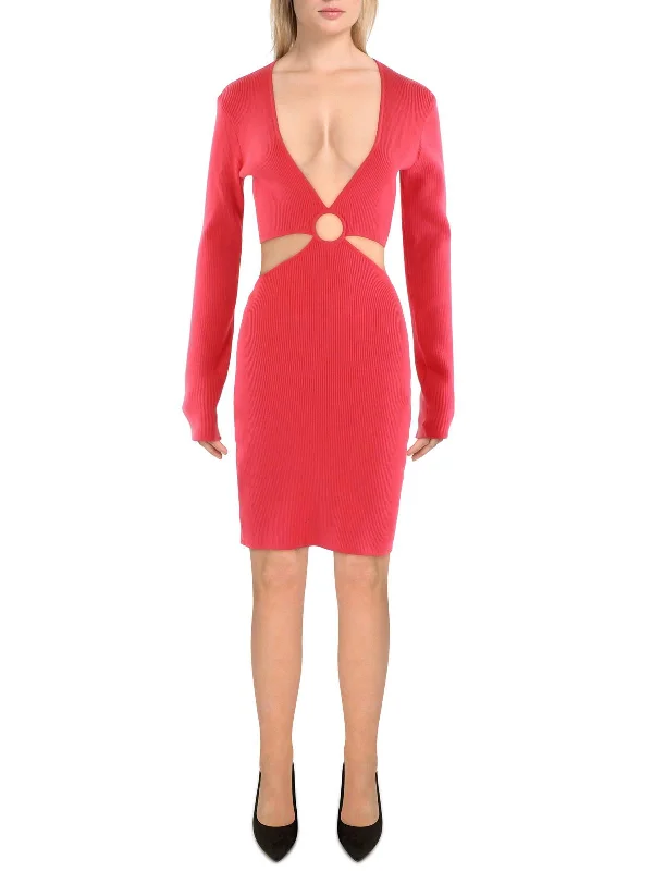 Womens Fitted Short Bodycon Dress Simple Bodycon Gown