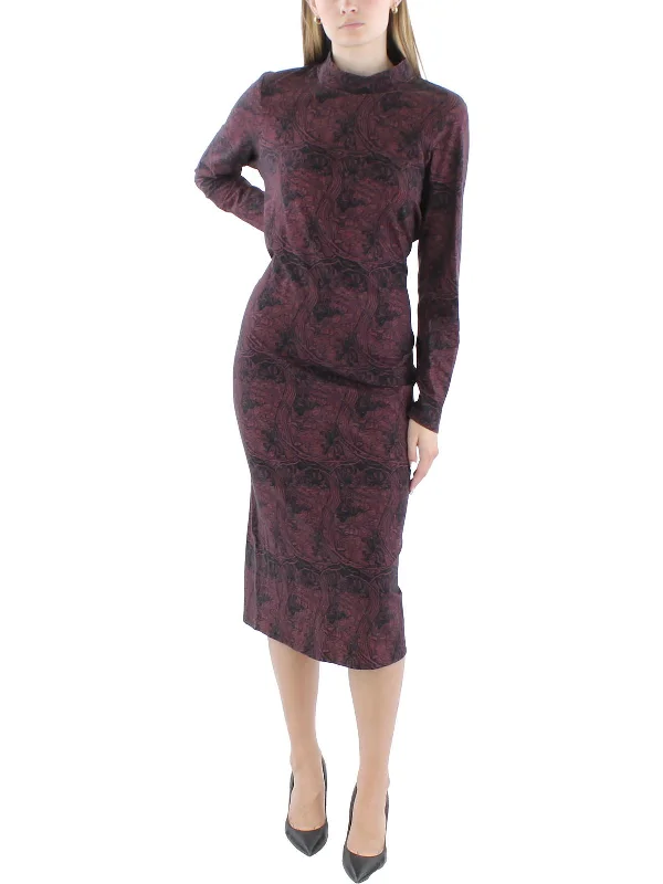 Womens Printed Cotton Bodycon Dress Formal Bodycon Dress