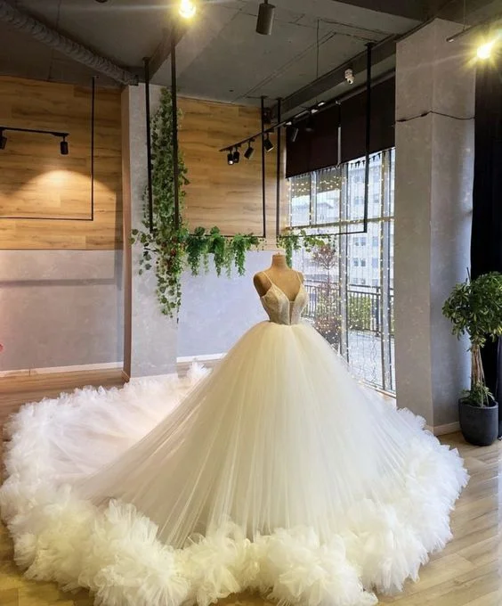 Charming A-line Tulle Ball Gown Puffy Dress Sweet 16 Dress  Y6551 Tulle Lace Dress